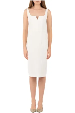 Max Mara Femme, Robes, Blanc, Taille: 36 FR Robe Élégante Collection Studio