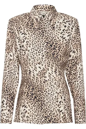 Gestuz Femme, Blouses et Chemises, Brun, Taille: 42 FR Chemisier Léopard Light Leo