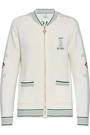 Casablanca Homme, Vestes, Blanc, Taille: L Veste Club en Laine Mérinos Blanche