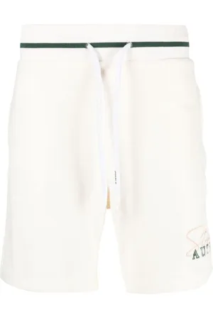 Autry Homme, Shorts, Blanc, Taille: S Short rayé en mélange de coton