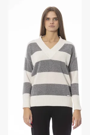 BALDININI Femme, Pulls, Gris, Taille: 40 FR Top Tendance en Tricot Style Volterra