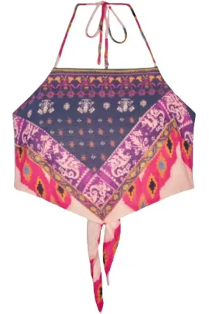 Bash Femme, Tops, Multicolore, Taille: 40 FR Top à Effet Foulard Imprimé Ethnique