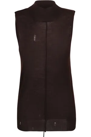 AMIRI Femme, Pulls, Brun, Taille: 40 FR Débardeur à col montant