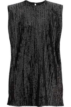 Golden Goose Femme, Robes, Noir, Taille: 38 FR Mini-robe carrée à sequins