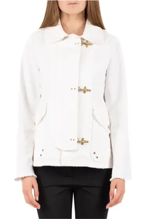 FAY Femme, Vestes, Blanc, Taille: 40 FR Veste Blouson Élégante