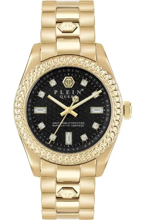 Philipp Plein Femme, Accessoires, Jaune, Taille: ONE Size Montre Femme Queen Crystal