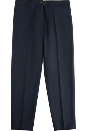 FAY Femme, Pantalons, Bleu, Taille: 42 FR Pantalon en Laine Bleu Fermeture Crochet