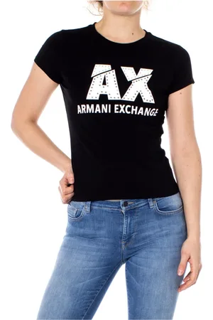 Armani Exchange Femme, Tops, Noir, Taille: 38 FR T-shirt imprimé