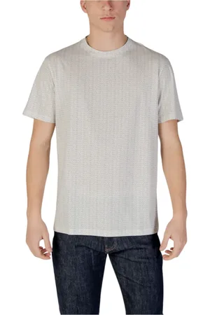 Armani Exchange Homme, Tops, , Taille: L T-shirt en coton à manches courtes et col rond
