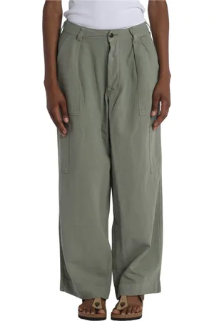 Bellerose Femme, Pantalons, Vert, Taille: 38 FR Pepin Cargo Wide Pantalons