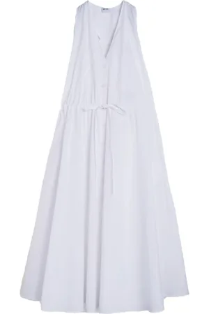 Aspesi Femme, Robes, Blanc, Taille: 38 FR Robe en popeline de coton