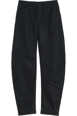 LEMAIRE Femme, Pantalons, Noir, Taille: 40 FR Pantalon Noir avec Ceinture et Poches