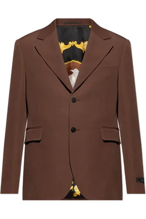VERSACE Homme, Vestes, Brun, Taille: M Blazer à revers ouverts