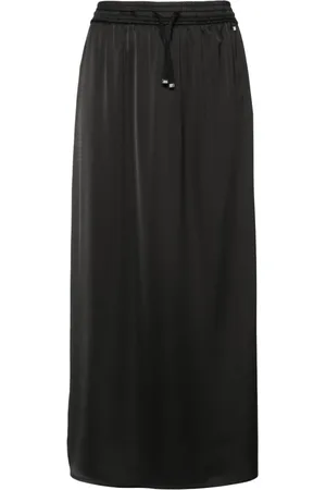 HERNO Femme, Jupes, Noir, Taille: 40 FR Jupe Midi avec Dentelles