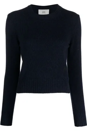 Ami Femme, Pulls, Bleu, Taille: 38 FR Pull Tonal ADC