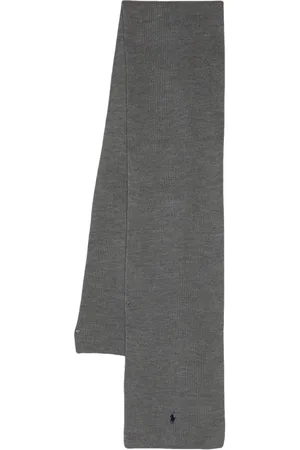 Ralph Lauren Homme, Accessoires, Gris, Taille: ONE Size Écharpe à Motif Polo Pony
