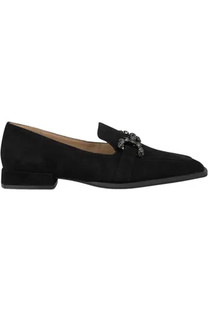 Alma en Pena Femme, Chaussures, Noir, Taille: 38 EU Mocassins à boucle en strass