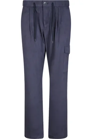 HERNO Homme, Pantalons, Bleu, Taille: M Pantalon Bleu avec Cordon de Serrage et Ceinture Élastique