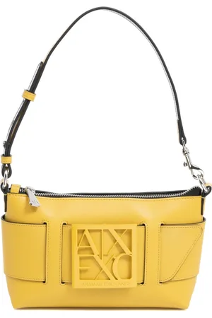 Armani Exchange Femme, Sacs, Jaune, Taille: ONE Size Sac épaule uni élégant avec zip