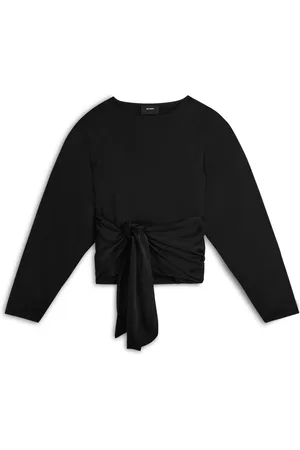 Axel Arigato Femme, Blouses et Chemises, Noir, Taille: 42 FR Diana Tie-Front Top