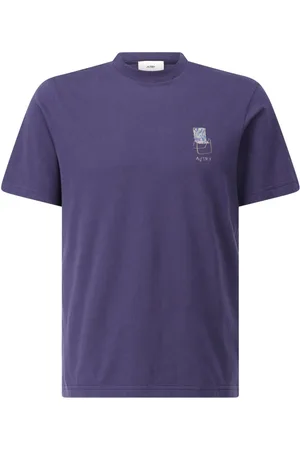Autry Homme, Tops, Bleu, Taille: XL T-Shirt à Logo Imprimé