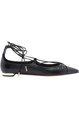 Aquazzura Femme, Chaussures, Noir, Taille: 38 EU Gabi Flats