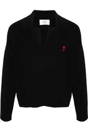 Ami Homme, Tops, Noir, Taille: L Polo Red Heart