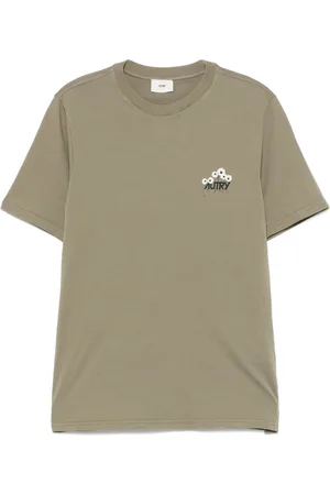 Autry Homme, Tops, Vert, Taille: M T-Shirt de Gommage en Coton