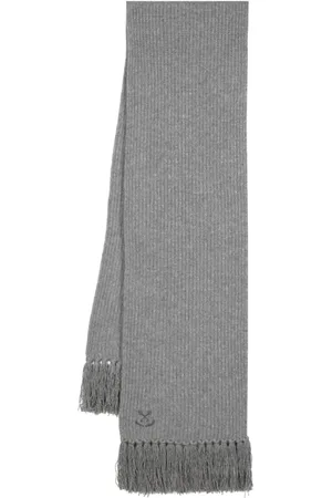 Golden Goose Homme, Accessoires, Gris, Taille: ONE Size Écharpe en laine côtelée grise