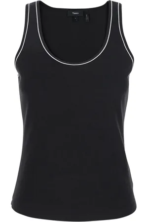 THEORY Femme, Tops, Noir, Taille: 40 FR Débardeur Noir Col en U