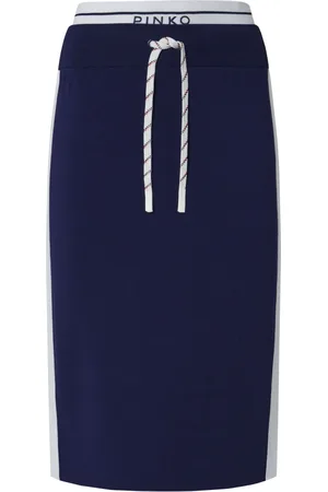 Pinko Femme, Jupes, Bleu, Taille: 36 FR Jupe en Polaire Technique Style Marmolada