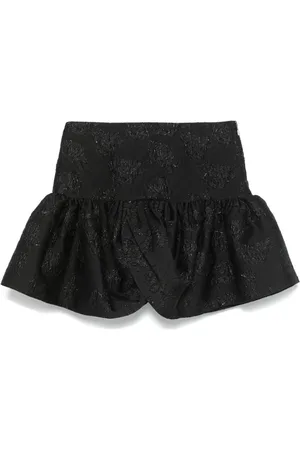ROTATE Femme, Jupes, Noir, Taille: 38 FR Jupe Bouffante Jacquard Floral Noire