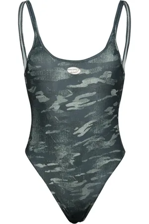Diesel Femme, Maillots de bain, Gris, Taille: 40 FR Maillot de Bain Style Militaire Ut-body-utlt