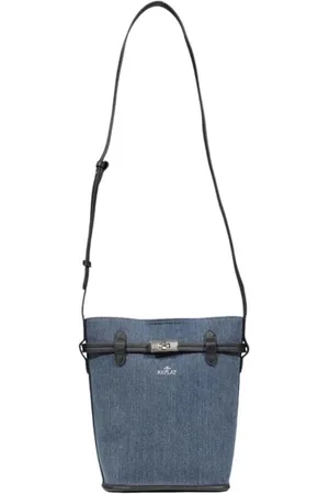 Replay Femme, Sacs, Bleu, Taille: ONE Size Sac à main bleu en coton