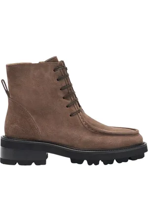 Scarosso Femme, Chaussures, Brun, Taille: 35 EU Karol Bottes à lacets en daim taupe