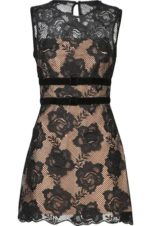 Self-Portrait Femme, Robes, Noir, Taille: 40 FR Mini-robe en dentelle