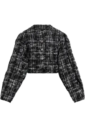 ROTATE Femme, Vestes, Noir, Taille: 44 FR Blazer en tweed avec appliqués scintillants