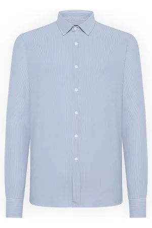 RRD Homme, Chemises, Bleu, Taille: L Chemise Oxford Ouverte Jaquard
