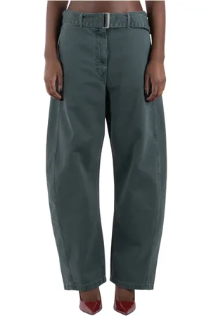 MAGDA BUTRYM Femme, Jeans, Vert, Taille: 38 FR Jean en Coton Vert