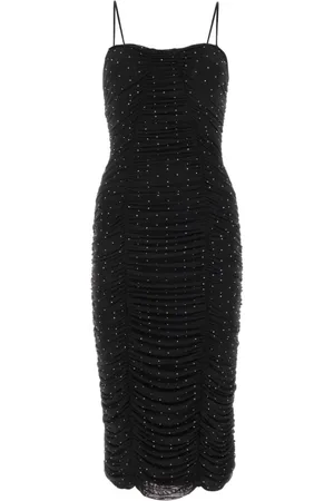 ROTATE Femme, Robes, Noir, Taille: 36 FR Robe en maille noire