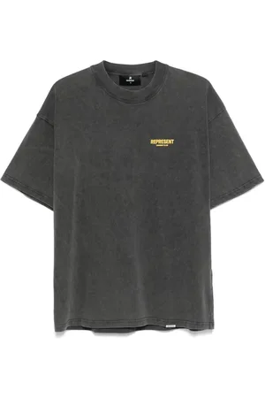 Represent Homme, Tops, Gris, Taille: M T-shirt à Manches Courtes et Col Rond
