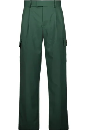 Drôle de Monsieur Homme, Pantalons, Vert, Taille: M Pantalon cargo laine Printemps-Été 2025
