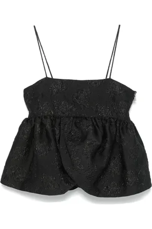 ROTATE Femme, Tops, Noir, Taille: 40 FR Robe Bustier Noire Drapée