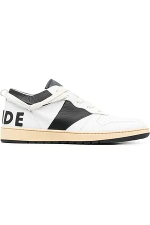 Rhude Homme, Chaussures, Multicolore, Taille: 40 EU Baskets en cuir blanc avec détails perforés