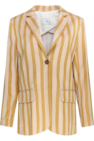 ALYSI Femme, Vestes, Multicolore, Taille: 34 FR Blazer Rayé Multicolore