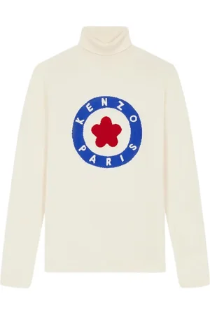 Kenzo Femme, Pulls, Blanc, Taille: 40 FR Pull Léger Col Roulé