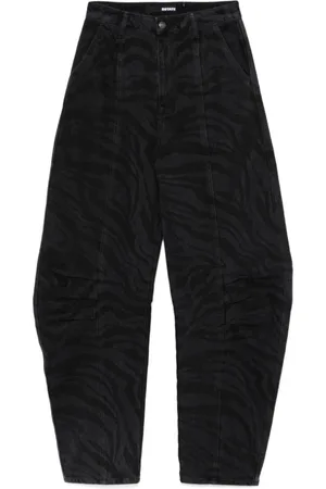 ROTATE Femme, Pantalons, Noir, Taille: 38 FR Pantalon Large