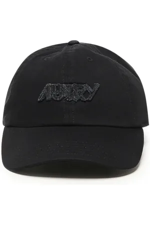 Autry Homme, Accessoires, Noir, Taille: ONE Size Chapeau en Coton Noir avec Logo Brodé