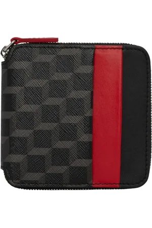 Pierre Hardy Homme, Accessoires, Noir, Taille: ONE Size Porte-cartes noir rouge Cube Perspective