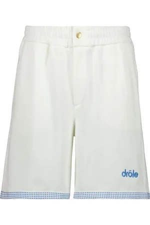 Drôle de Monsieur Homme, Shorts, Blanc, Taille: M Short Blanc en Coton Piqué Printemps-Été 2025
